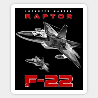 F-22 Raptor Fighterjet Us Air Force Warbird Sticker